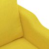 vidaXL Ensemble de canapés 4 pcs avec coussins Jaune clair Tissu