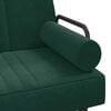 vidaXL Canap&eacute;-lit avec accoudoirs vert fonc&eacute; velours