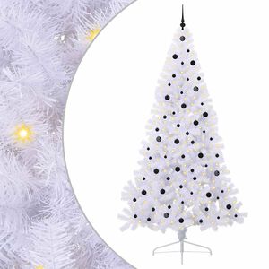 vidaXL Sapin de No&euml;l artificiel Blanc 240 cm PVC et Acier
