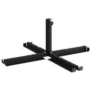 vidaXL Socle de parasol pour poteau de 25 &agrave; 50 mm Noir