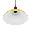 vidaXL Lampe suspendue réglable hauteur E27 jaune brillant Ø31cm métal