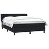 vidaXL Sommier &agrave; lattes de lit avec matelas noir 160x220 cm velours