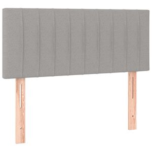 vidaXL T&ecirc;te de lit Gris fonc&eacute; 90x5x118/128 cm Tissu