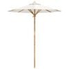 vidaXL Parasol de jardin Blanc cr&egrave;me &Oslash; 270 x 260 cm Bambou