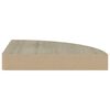 vidaXL &Eacute;tag&egrave;res d'angle flottantes 2 pcs ch&ecirc;ne 25x25x3,8 cm MDF