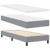vidaXL Lit &agrave; ressorts avec matelas Gris clair 200 x 80 cm Polyester