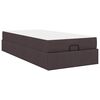 vidaXL Cadre de lit avec matelas avec matelas 2 pcs Tan tissu