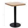 vidaXL Table de bistro marron clair 50x50 cm MDF