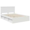 vidaXL Cadre de lit Blanc 135 x 190 cm Bois de pin massif