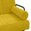 vidaXL Canap&eacute;-lit avec accoudoirs jaune velours