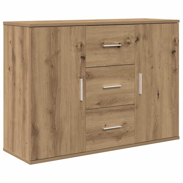 vidaXL Buffet ch&ecirc;ne artisanal 90x29,5x65 cm bois d'ing&eacute;nierie
