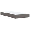 vidaXL Sommier &agrave; lattes de lit avec matelas Gris 80x200 cm Similicuir