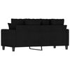 vidaXL Canap&eacute; &agrave; 2 places Noir 140 cm Tissu