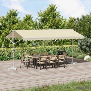 vidaXL Auvent sur pied 500 x 300 cm Cr&egrave;me