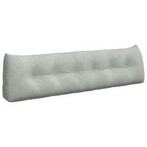 vidaXL Coussin de Dos Gris clair 180 x 24 x 50 cm Velours