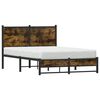 vidaXL Cadre de lit en métal sans matelas chêne fumé 120x190 cm