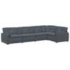 vidaXL Canap&eacute; modulaire avec coussins en velours gris fonc&eacute;