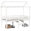 vidaXL Lit haut sans matelas blanc 80x200 cm bois de pin massif
