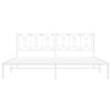 vidaXL Cadre de lit m&eacute;tal sans matelas et t&ecirc;te de lit blanc 193x203 cm
