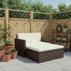 vidaXL Salon de jardin 2 pcs avec coussins R&eacute;sine tress&eacute;e Marron
