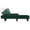 vidaXL Canap&eacute;-lit en forme de L vert fonc&eacute; 255x140x70 cm velours