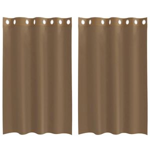 vidaXL Rideaux en voile avec &oelig;illets 2 pcs marron clair