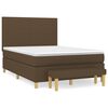 vidaXL Sommier &agrave; lattes de lit avec matelas Marron fonc&eacute; 140x190 cm