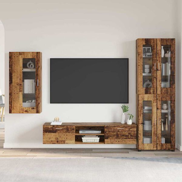 vidaXL Ensemble meuble TV FLORIN Bois ancien Bois d'ing&eacute;nierie