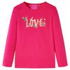 T-shirt enfants à manches longues rose vif 104