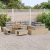 vidaXL Ensemble de canap&eacute; de jardin 13 pcs Beige Poly rotin