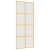 vidaXL Porte coulissante dor&eacute; 90x205 cm verre ESG d&eacute;poli et aluminium