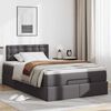 VidaXL Cadre de lit ottoman avec matelas gris 120x190 cm similicuir