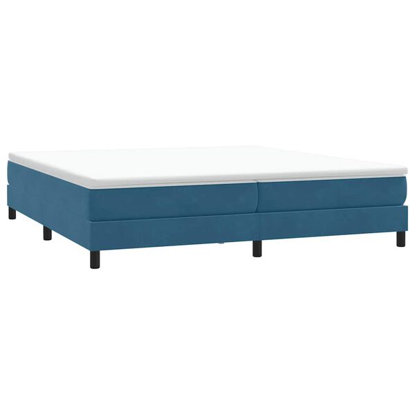 vidaXL Sommier &agrave; lattes de lit sans matelas bleu fonc&eacute; 200x210cm