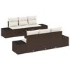 vidaXL Ensemble de canap&eacute; de jardin 8 pc Marron et Cr&egrave;me polyrotin
