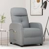 vidaXL Fauteuil de massage inclinable Gris clair Tissu