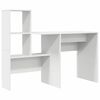 vidaXL Bureau Blanc Bois d'ing&eacute;nierie 131,5 x 50 x 106,5 cm