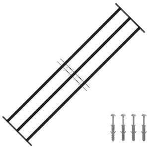 vidaXL Grille de Fen&ecirc;tre Noir 174 x 45 cm Acier enduit de poudre