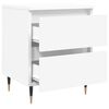 vidaXL Tables de chevet 2 pcs blanc 40x35x50 cm bois d&rsquo;ing&eacute;nierie