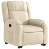 vidaXL Fauteuil inclinable &eacute;lectrique cr&egrave;me tissu