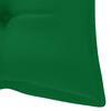 vidaXL Banc Batavia avec coussin vert 120 cm Bois de teck massif