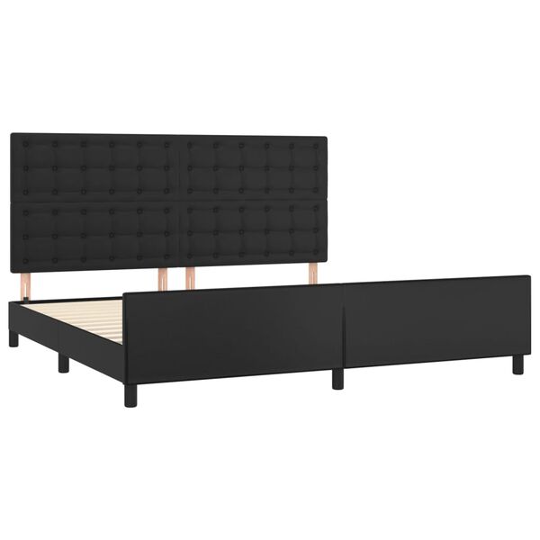 vidaXL Cadre de lit sans matelas noir 200x200 cm similicuir