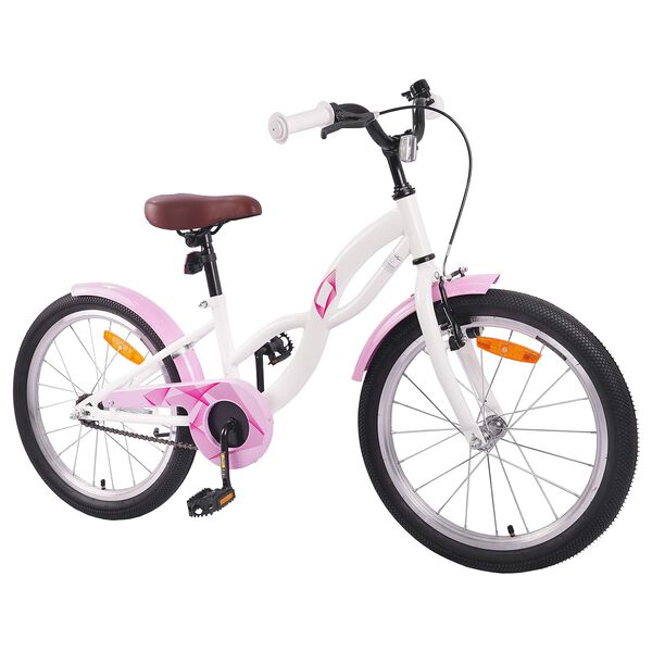 vidaXL V&eacute;lo pour Enfants 18 Pouces pour les 5-7 ans Blanc