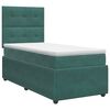vidaXL Lit boxspring avec matelas Vert fonc&eacute; 90 x 190 cm Velours