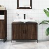 vidaXL Armoire lavabo de salle de bain ch&ecirc;ne marron 80x30x60 cm