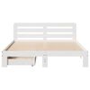 vidaXL Cadre de lit sans matelas blanc 150x200 cm bois de pin massif