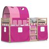 vidaXL Lit superpos&eacute; sans matelas rose 75x190 cm bois de pin massif