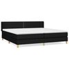 vidaXL Sommier &agrave; lattes de lit avec matelas Noir 200x200 cm Tissu