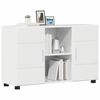 vidaXL Buffet avec &eacute;tag&egrave;re FLORIN Blanc brillant 88,5 x 30,5 x 55,5 cm