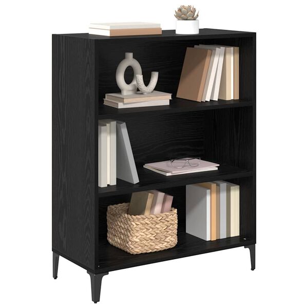 vidaXL Buffet Ch&ecirc;ne noir 69,5 x 32,5 x 90 cm Bois d'ing&eacute;nierie