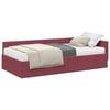 vidaXL Cadre de lit d'angle avec matelas Autre 2 pi&egrave;ces Rouge tissu
